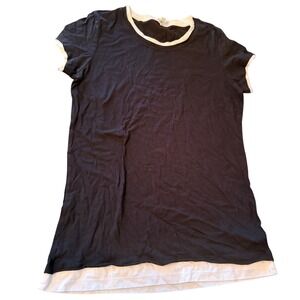 Bella + Canvas Women's Black and White Shirt Size XL